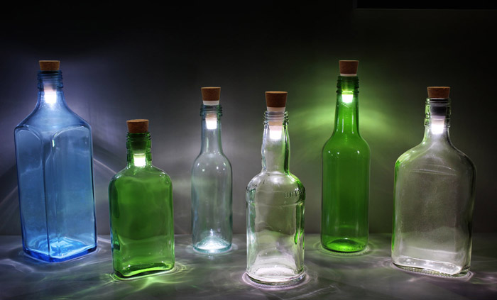 Bouchon lumineux pour bouteille