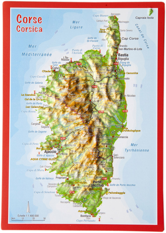 Carte De La Corse Relief Voyage Carte Plan